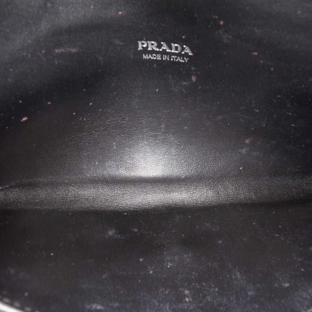 Prada Calfskin Envelope Clutch With Chain