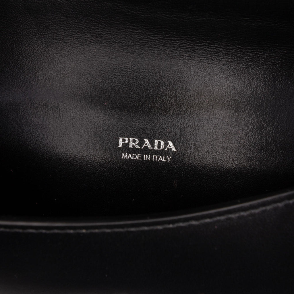 Prada Calfskin Envelope Clutch With Chain