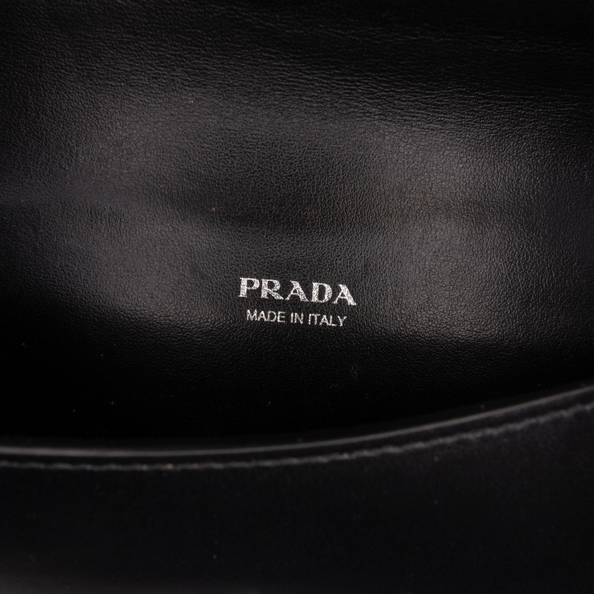 Prada Calfskin Envelope Clutch With Chain