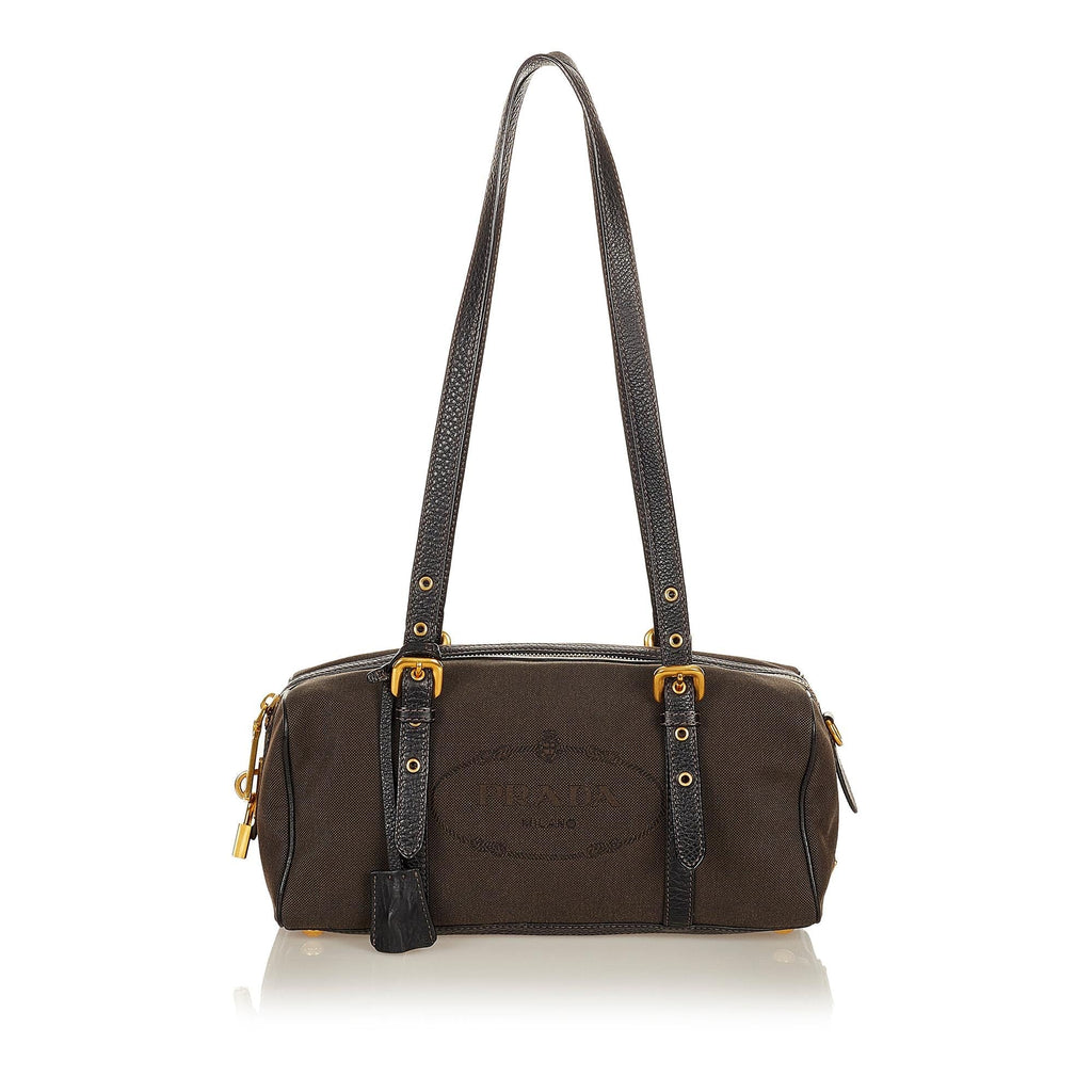 Prada Canapa Logo Canvas Shoulder Bag (SHG-26914)