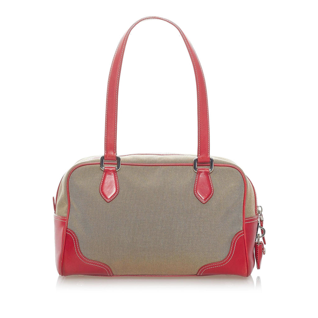 Prada Canapa Logo Canvas Shoulder Bag (SHG-32697)