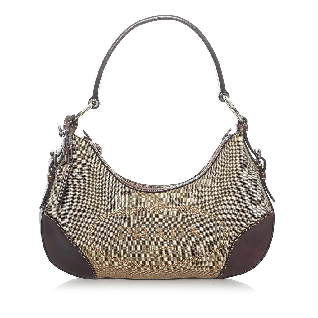 Prada Canapa Logo Canvas Shoulder Bag (SHG-33520)