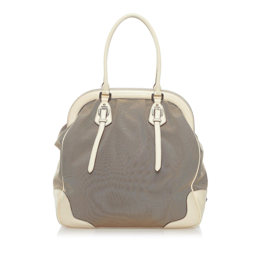Prada Canapa Logo Canvas Tote Bag (SHG-32200)