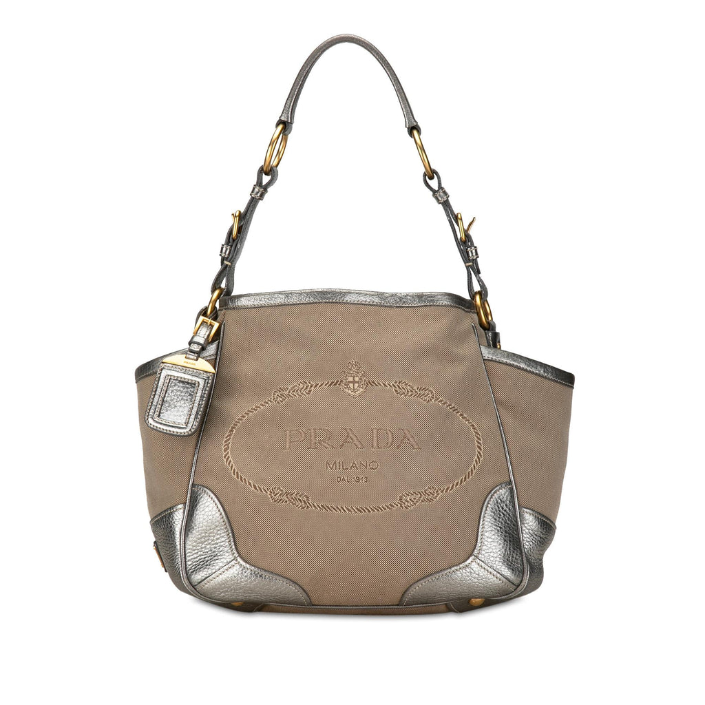 Prada Canapa Logo Shoulder Bag (SHG-MtRggi)