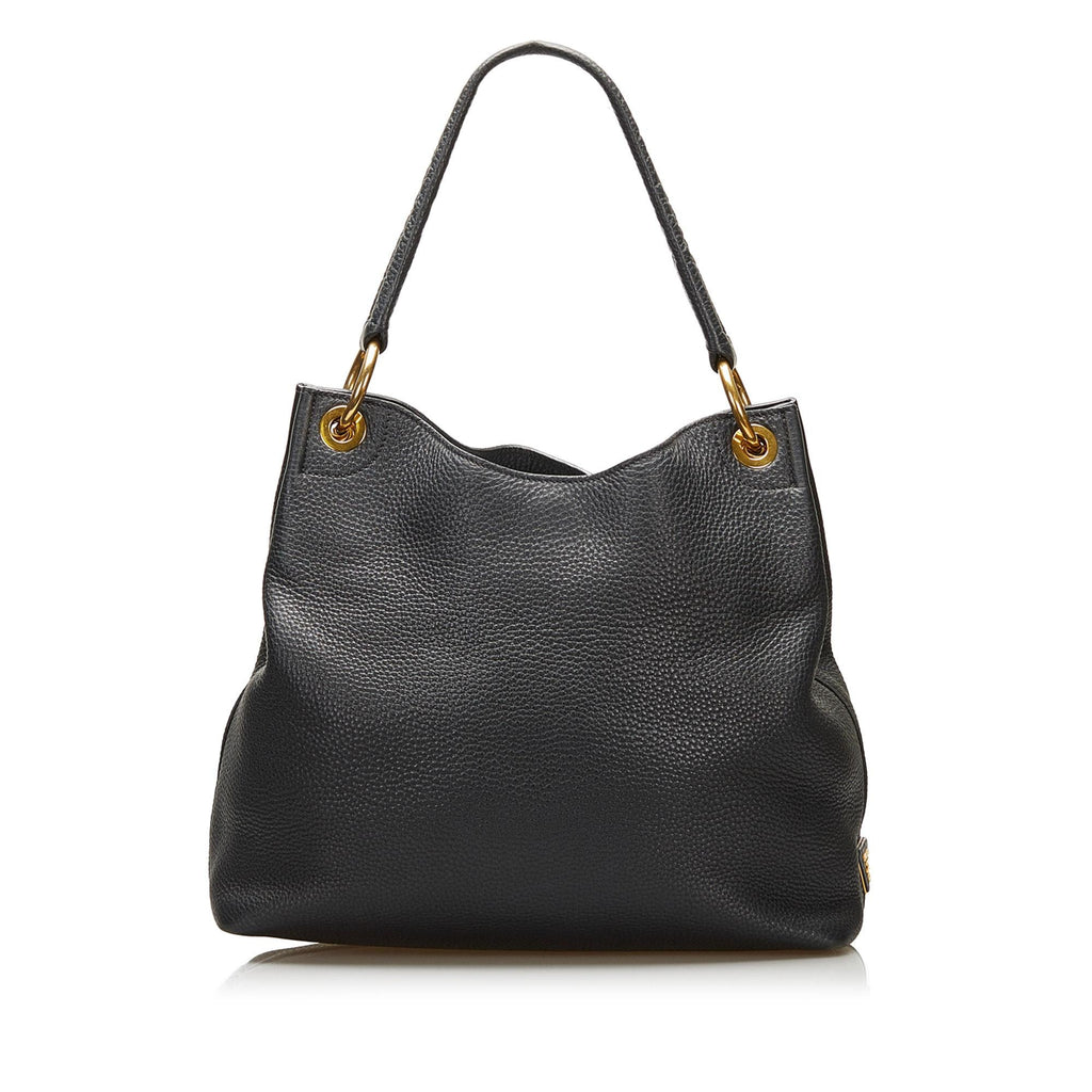 Prada Canapa Logo Vitello Phenix Shoulder Bag (SHG-35361)