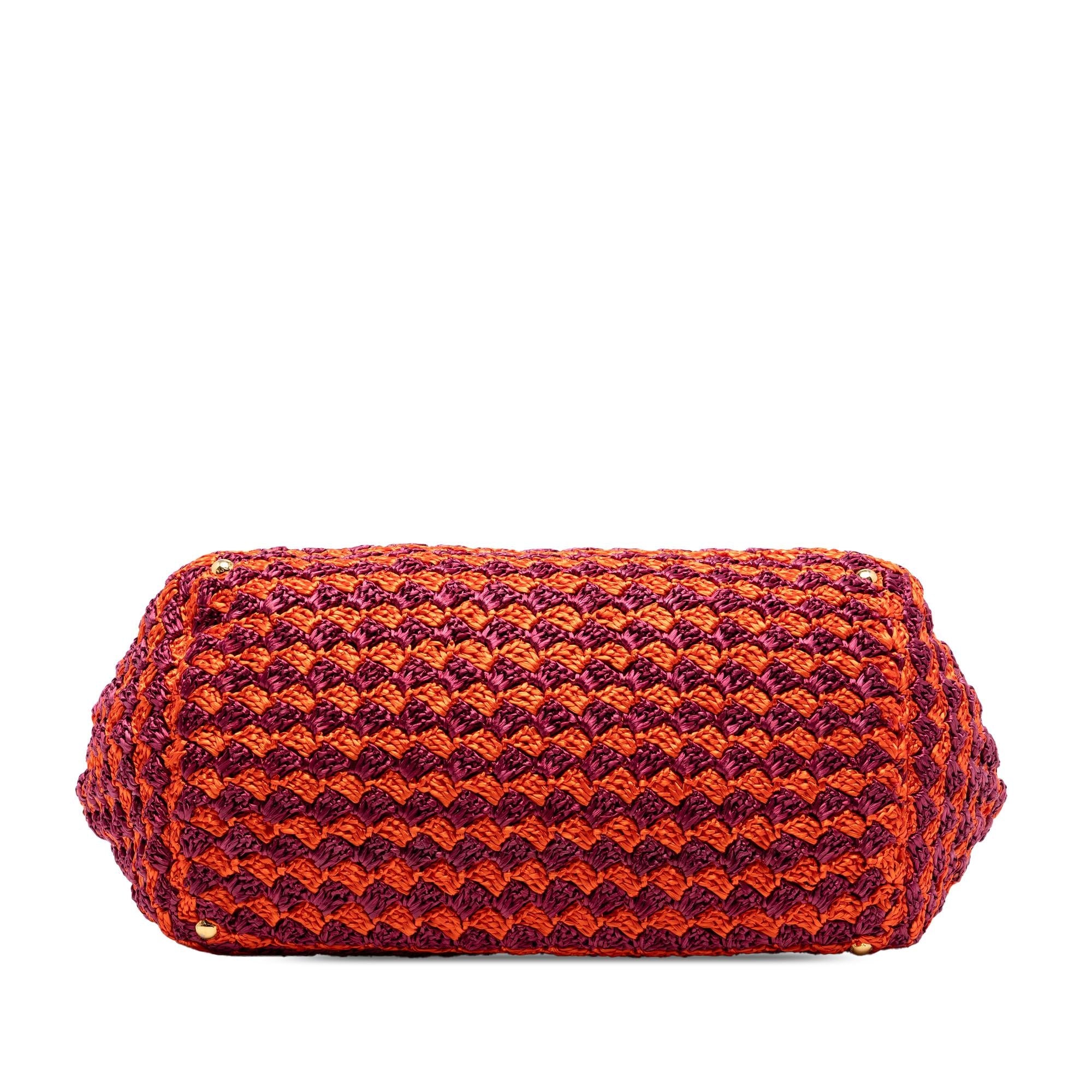 Prada Canapa Raffia Tote