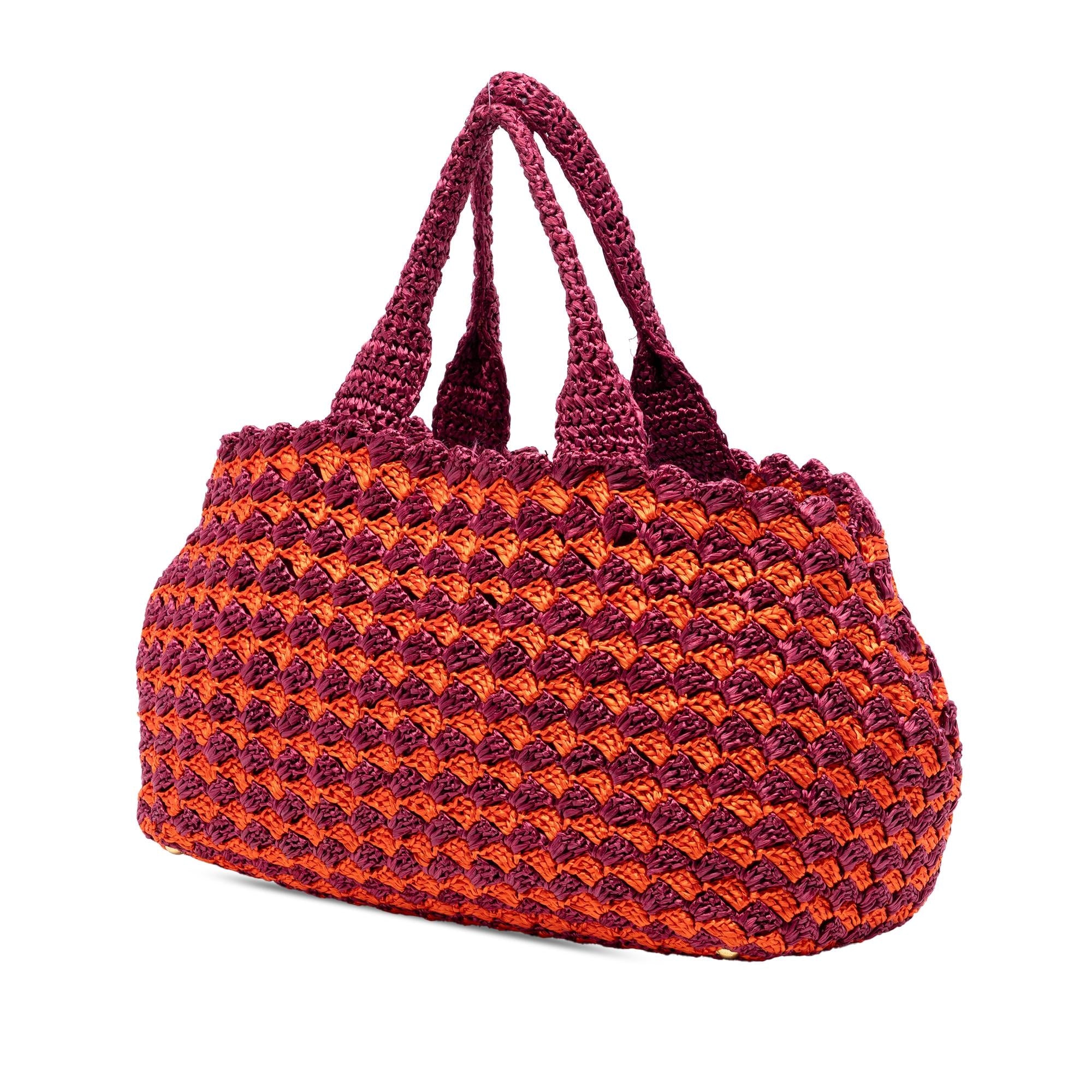 Prada Canapa Raffia Tote