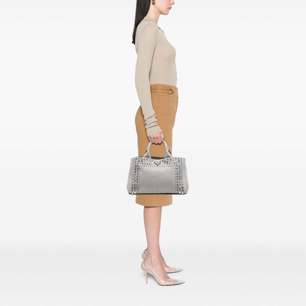 Prada Canvas Canapa Bijoux Satchel