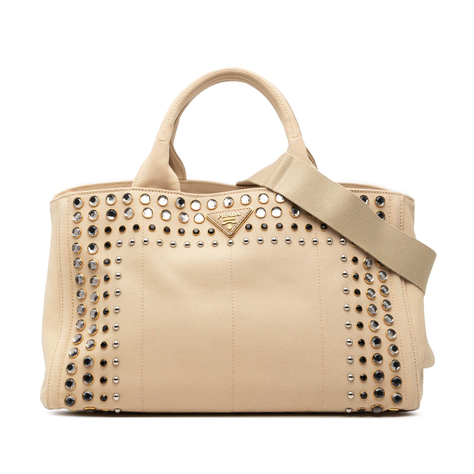 Prada Canvas Canapa Bijoux Satchel
