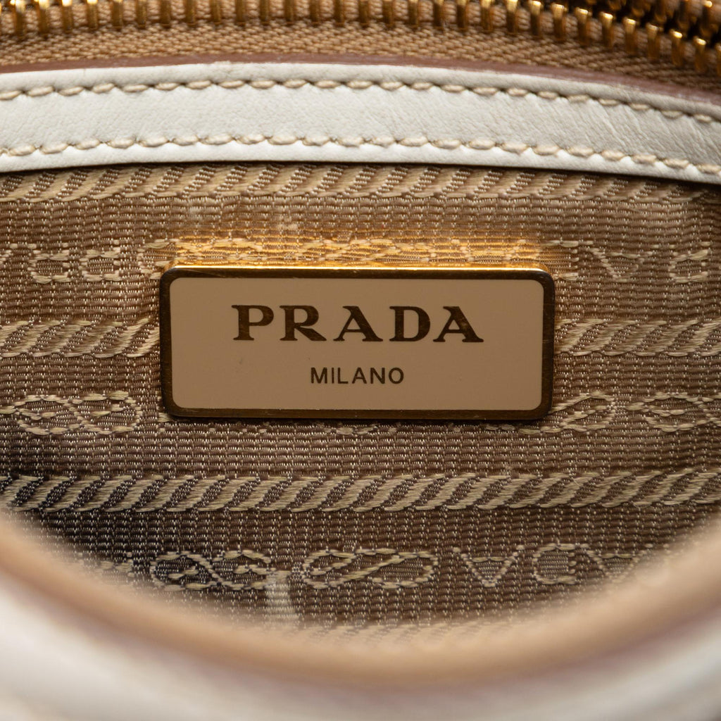 Prada Canvas Canapa Logo Bow Crossbody