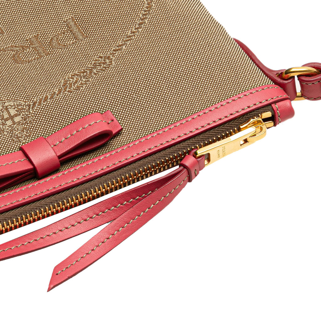Prada Canvas Canapa Logo Bow Crossbody