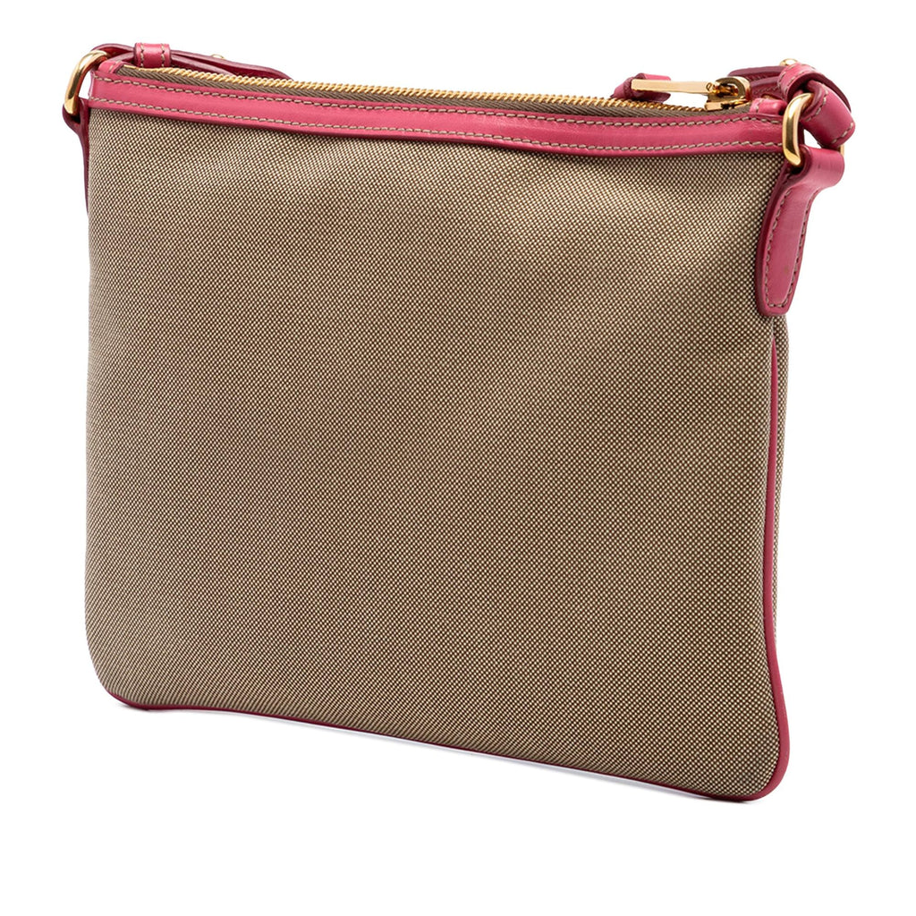 Prada Canvas Canapa Logo Bow Crossbody