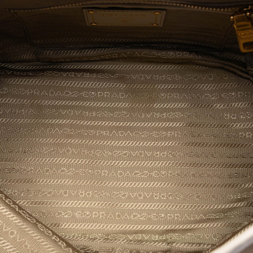 Prada Canvas Canapa Logo Bow Satchel