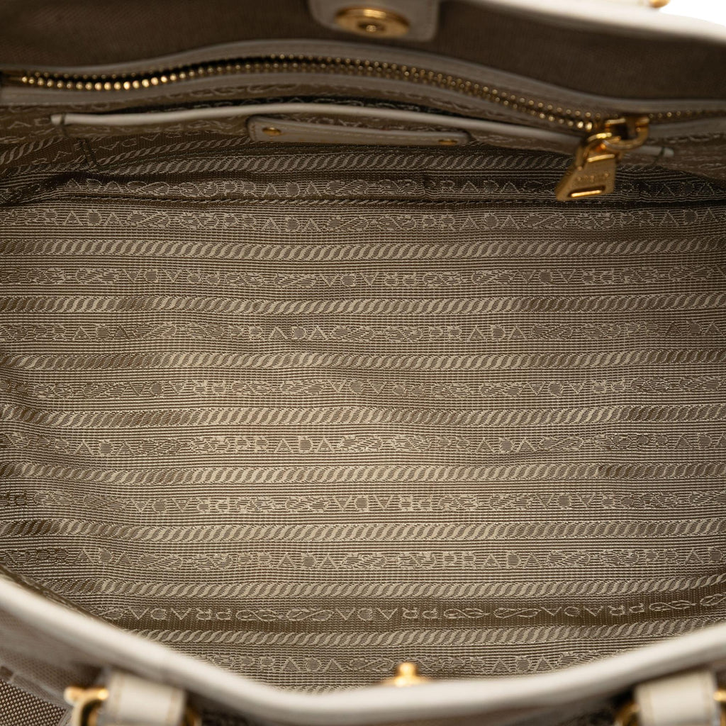 Prada Canvas Canapa Logo Bow Satchel