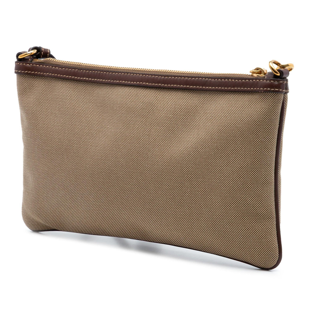 Prada Canvas Canapa Logo Bow Shoulder Bag