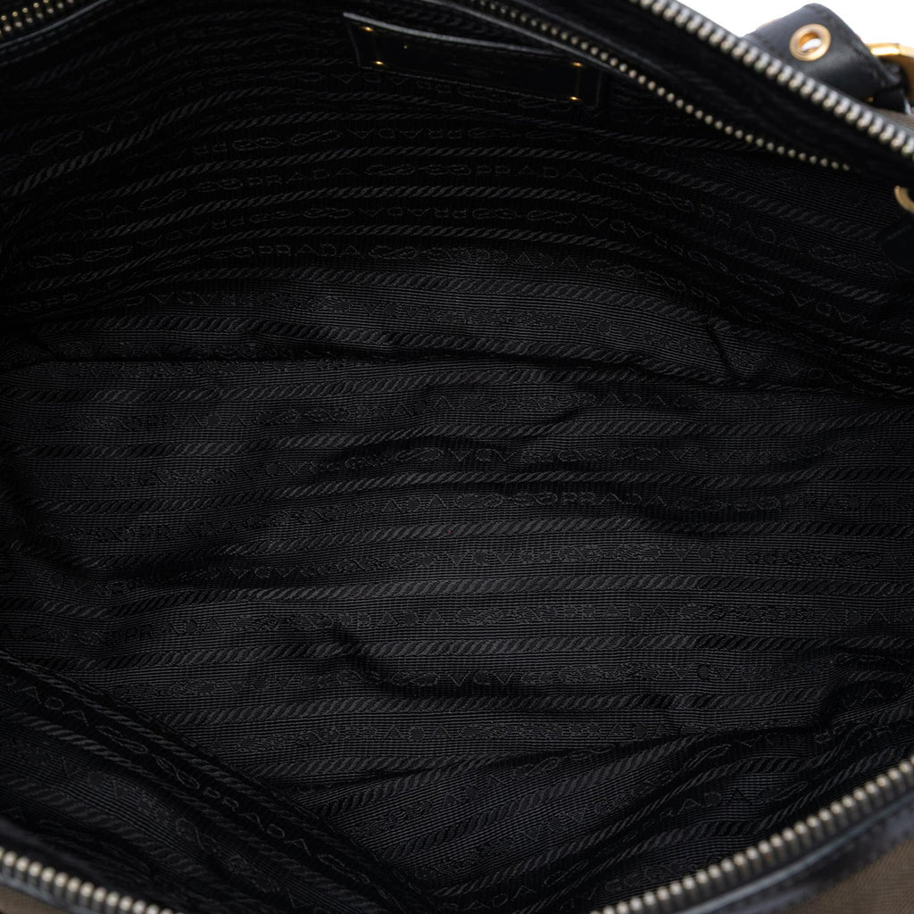 Prada Canvas Canapa Logo Satchel