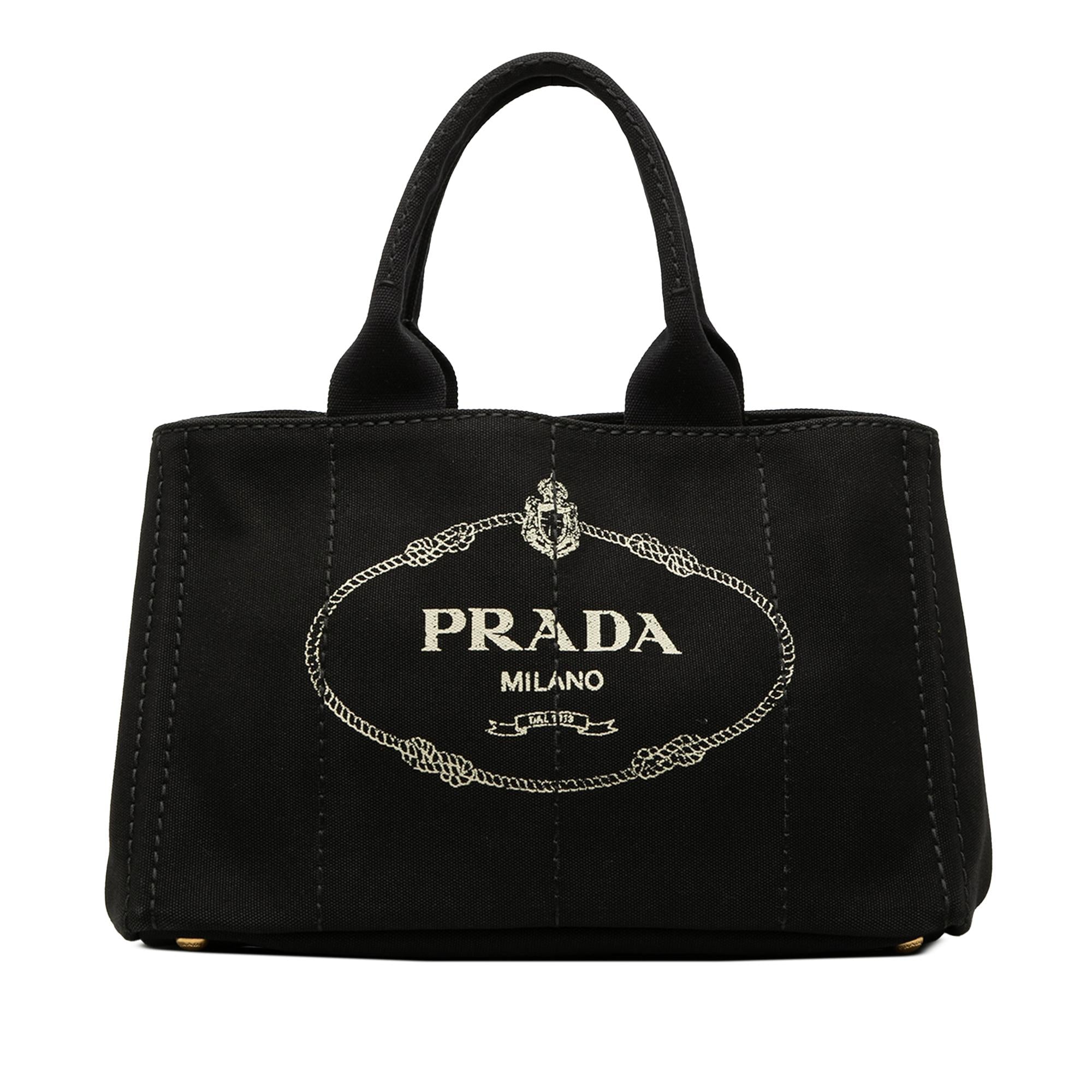 Prada Canvas Canapa Logo Tote