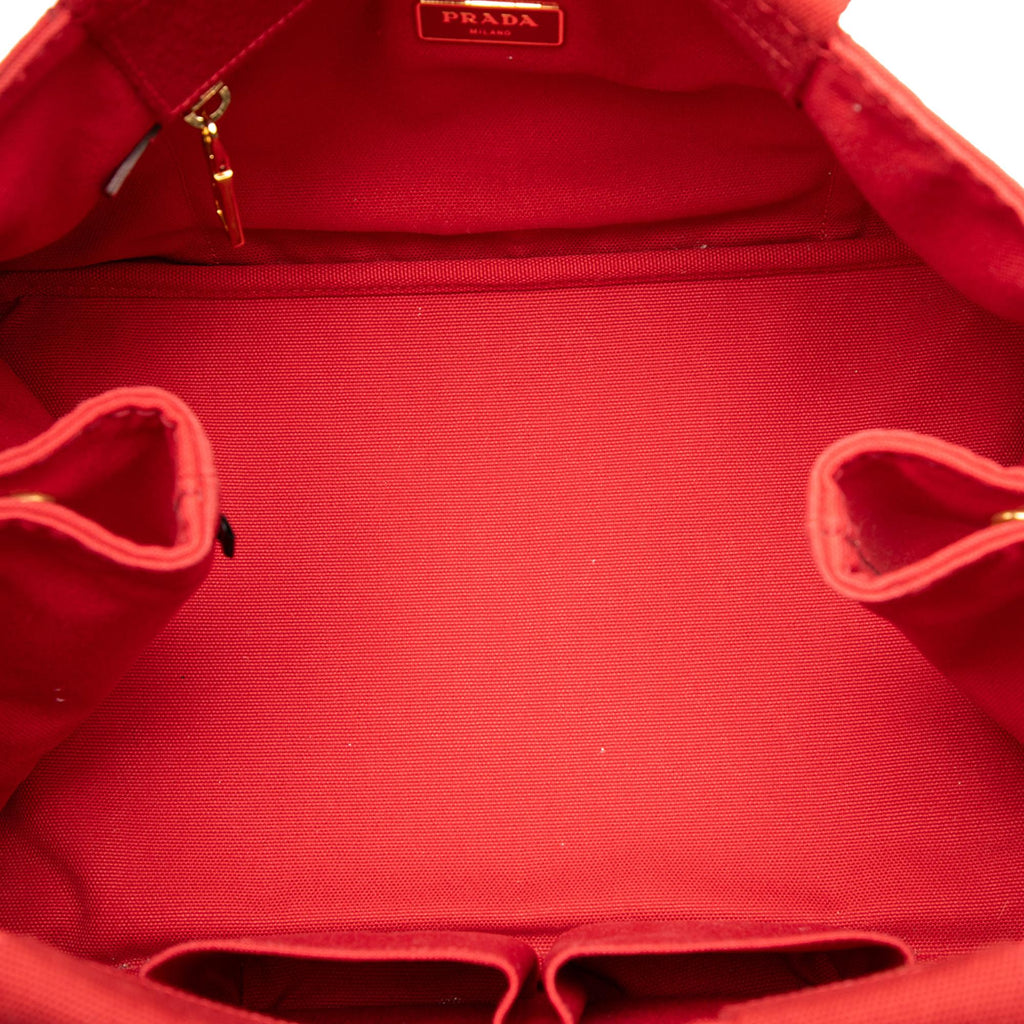 Prada Canvas Canapa Logo Tote