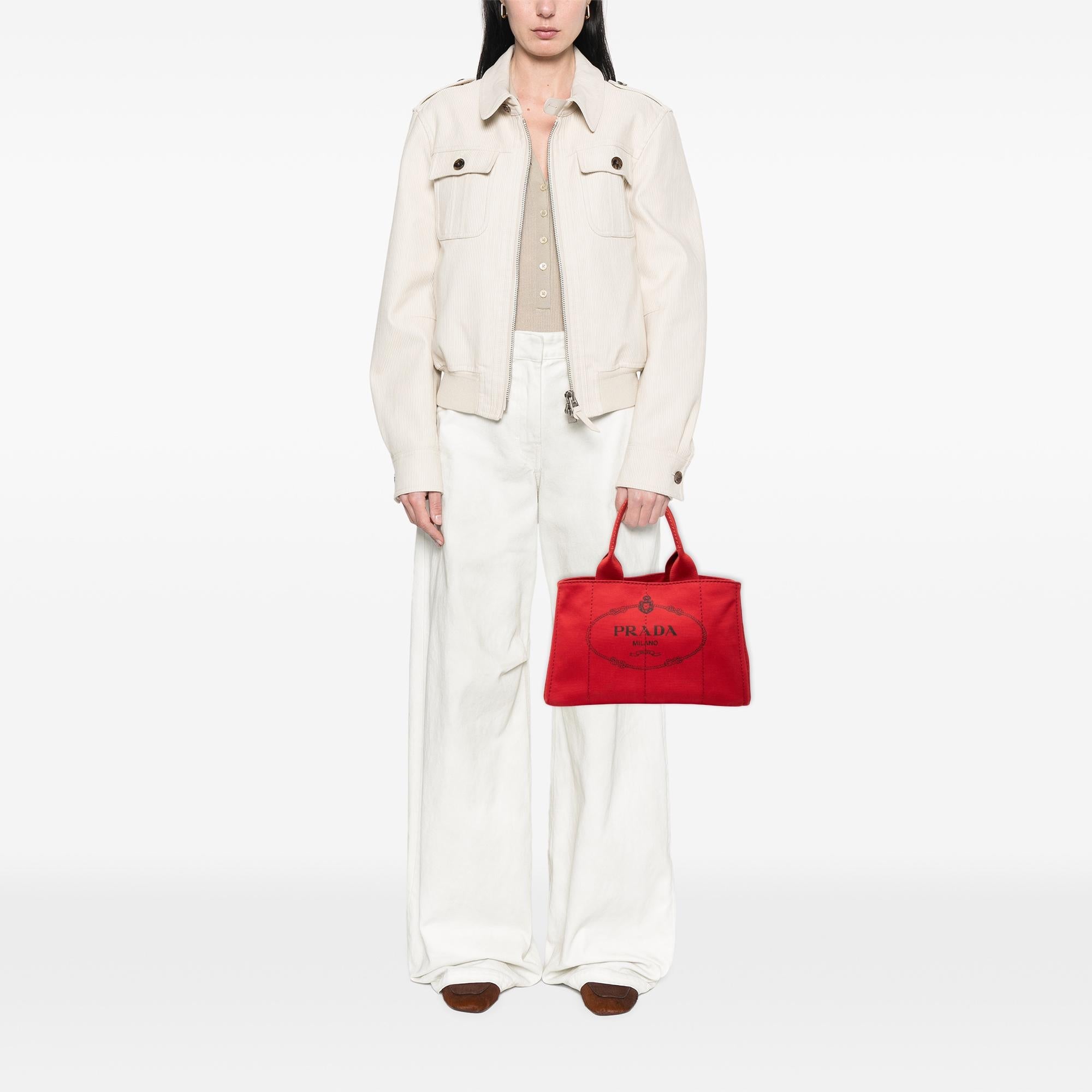Prada Canvas Canapa Logo Tote