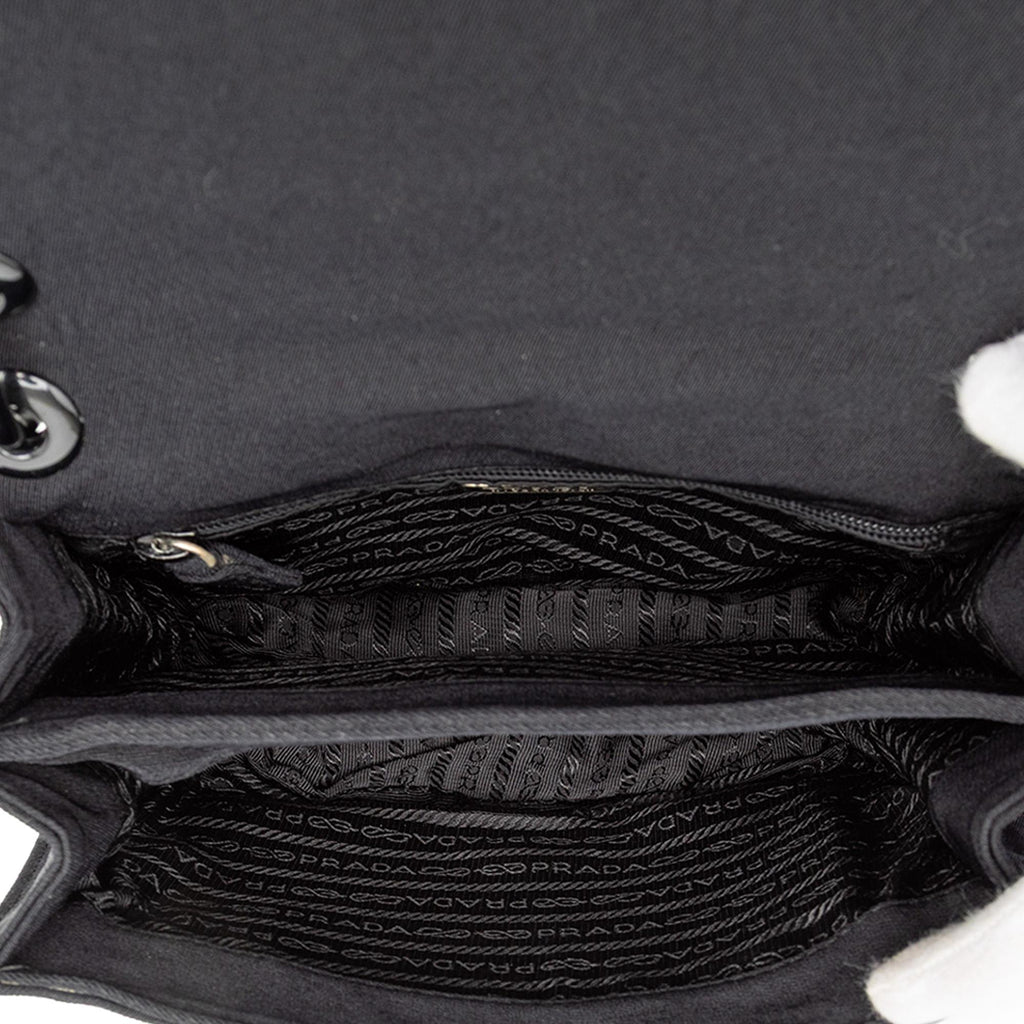 Prada Canvas Lucite Chain Shoulder Bag