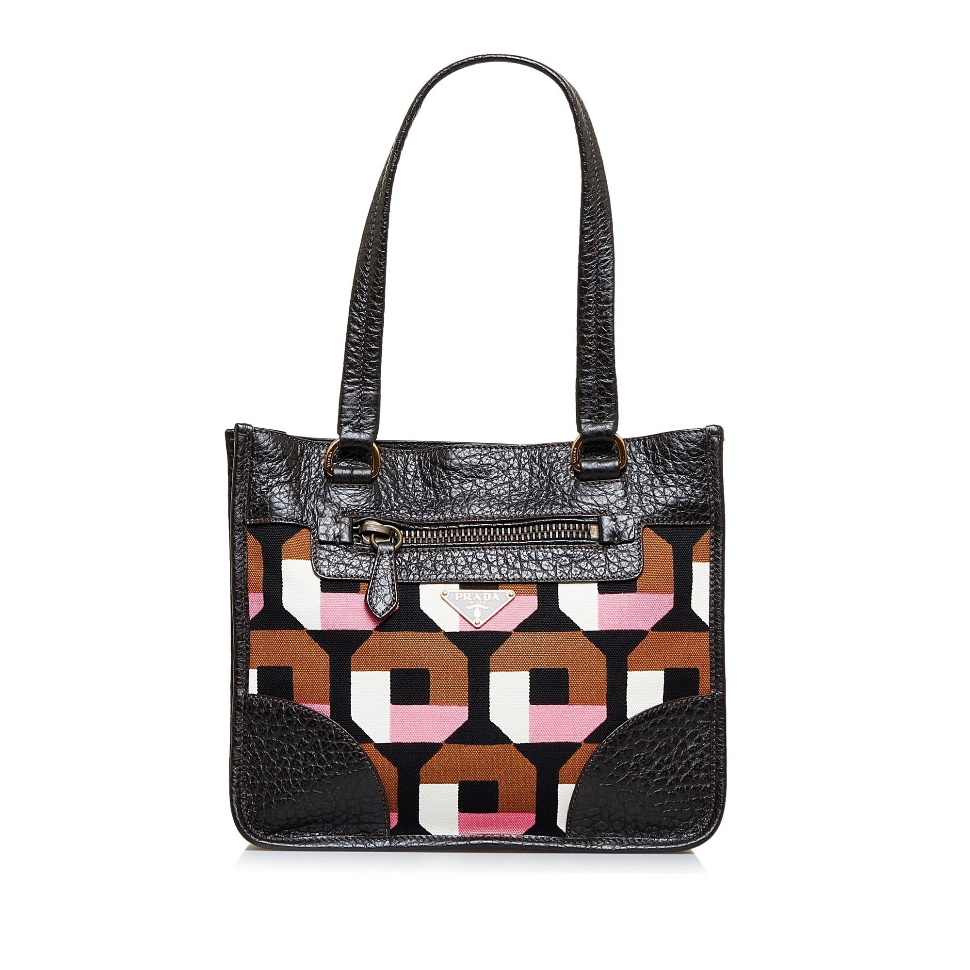 Prada Canvas Shoulder Bag (SHG-FqDrNL)