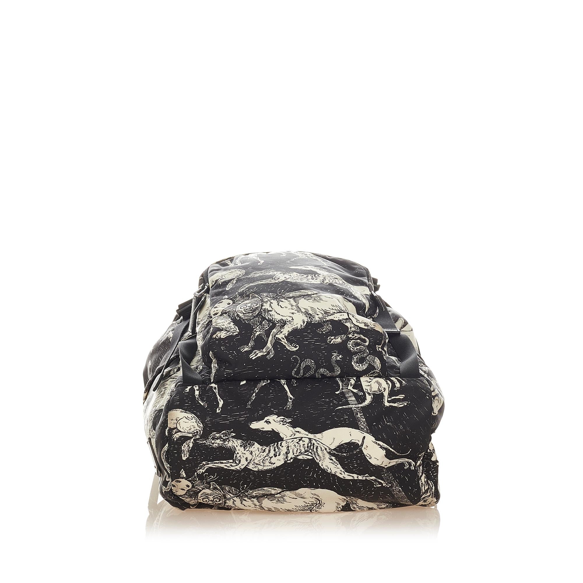 Prada Christophe Chemin Print Backpack (SHG-31913)