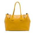 Prada City Calf Leather Buckle Tote