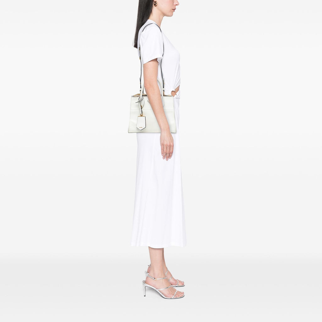 Prada City Calf Trimmed Saffiano Greche Paradigme Bag