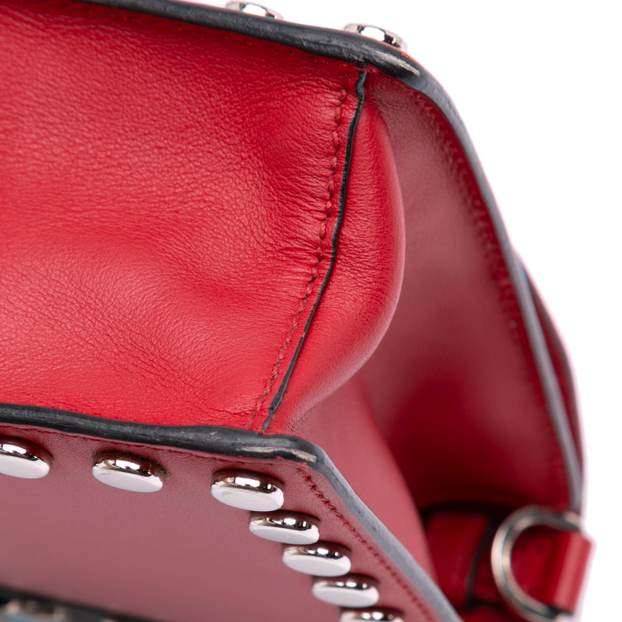 Prada City Calfskin Comic Print Studded Elektra Crossbody