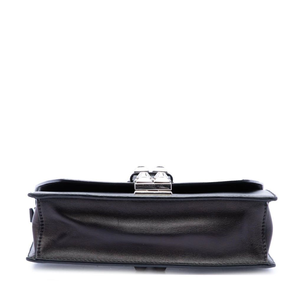 Prada City Calfskin and Saffiano Studded Elektra Crossbody