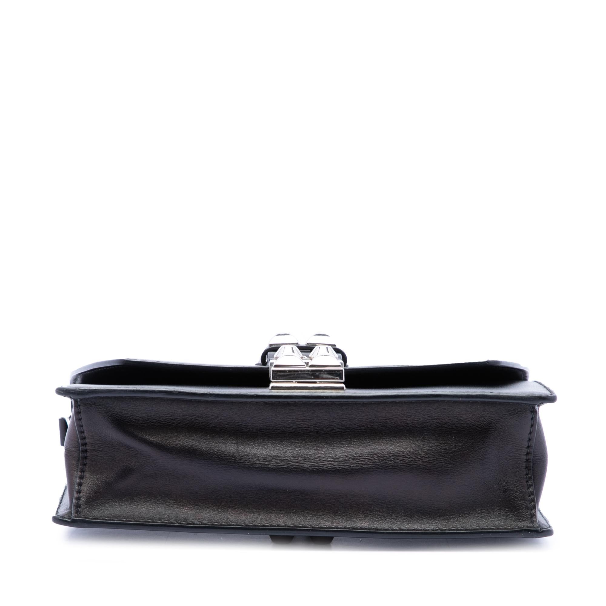 Prada City Calfskin and Saffiano Studded Elektra Crossbody