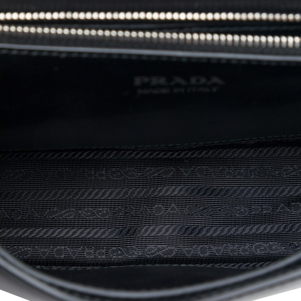 Prada City Calfskin and Saffiano Studded Elektra Crossbody