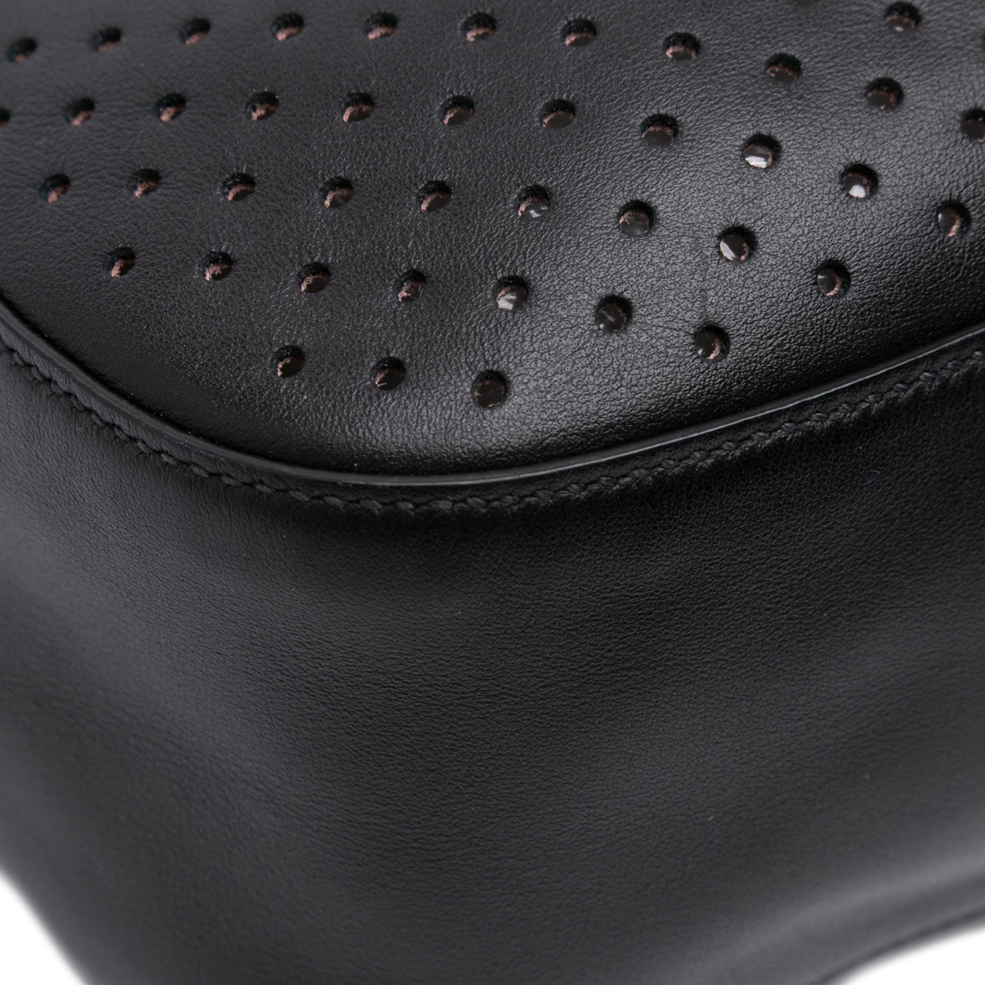 Prada City Fori Perforated Leather Hobo Bag