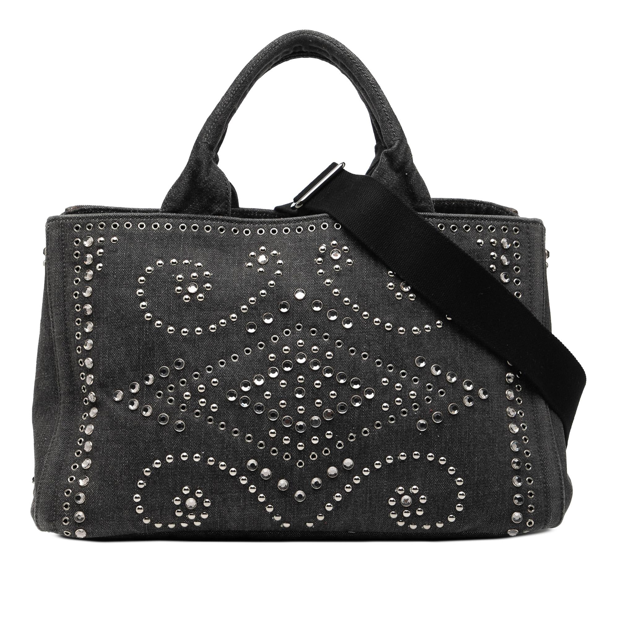 Prada Denim Canapa Bijoux Satchel