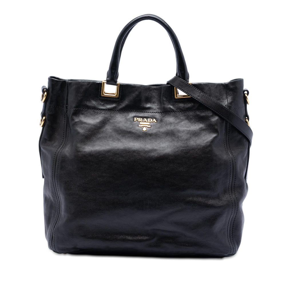 Prada Glace Calf Open Convertible Tote