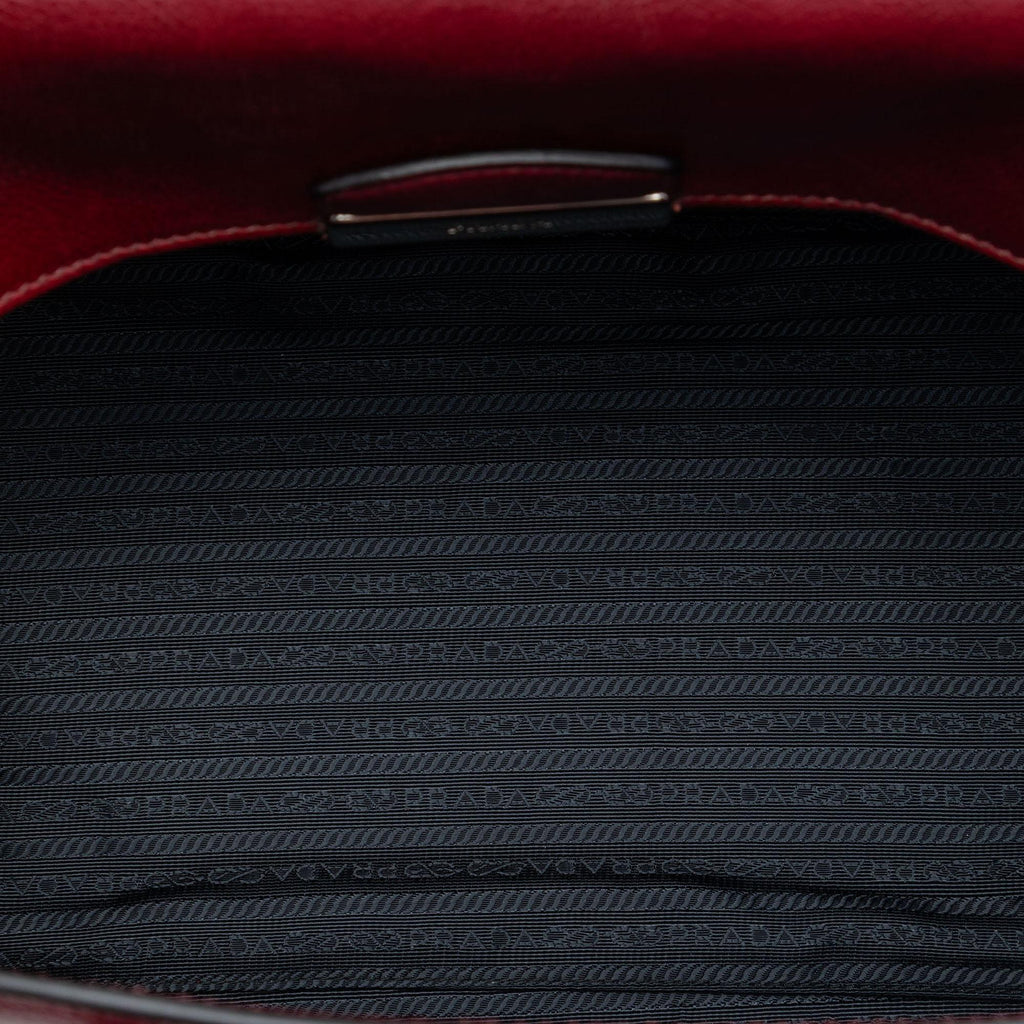 Prada Glace Calf Sound Lock Satchel