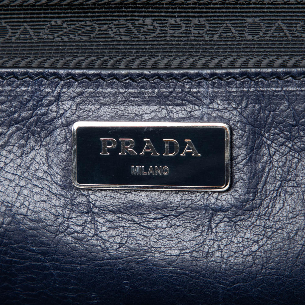 Prada Glace Calf Sound Lock Satchel