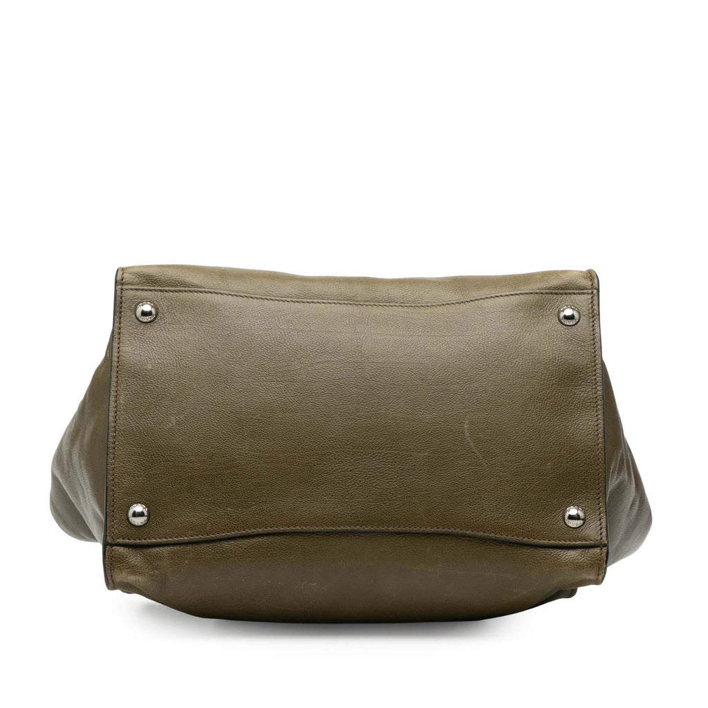 Prada Glace Calf Twin Pocket Double Handle Satchel