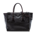 Prada Glace Calf Twin Pocket Double Handle Satchel
