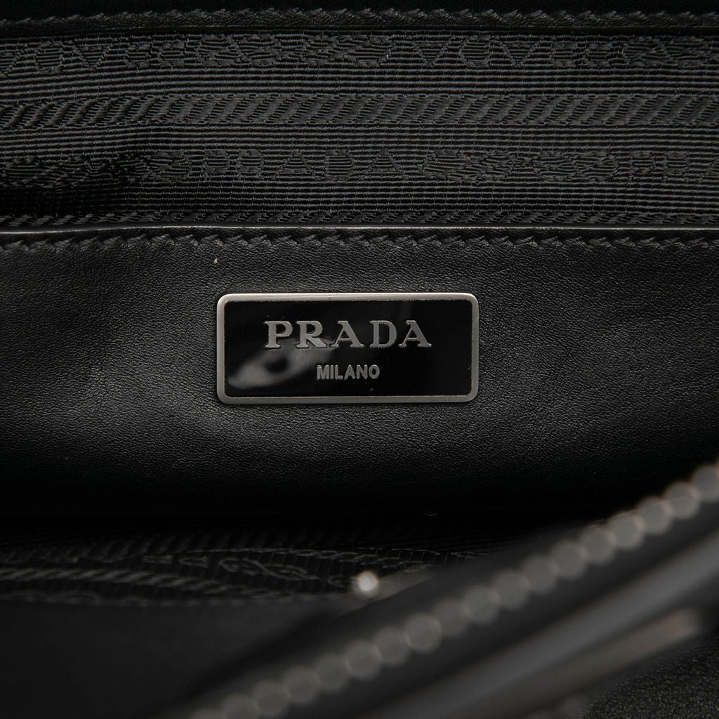 Prada Glace Calf Twin Pocket Double Handle Satchel