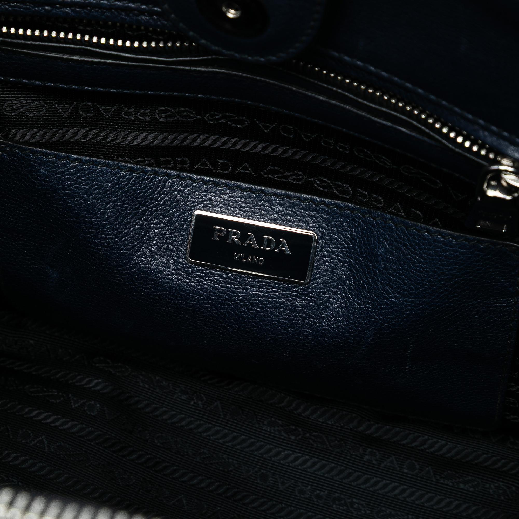 Prada Glace Calf Twin Pocket Satchel