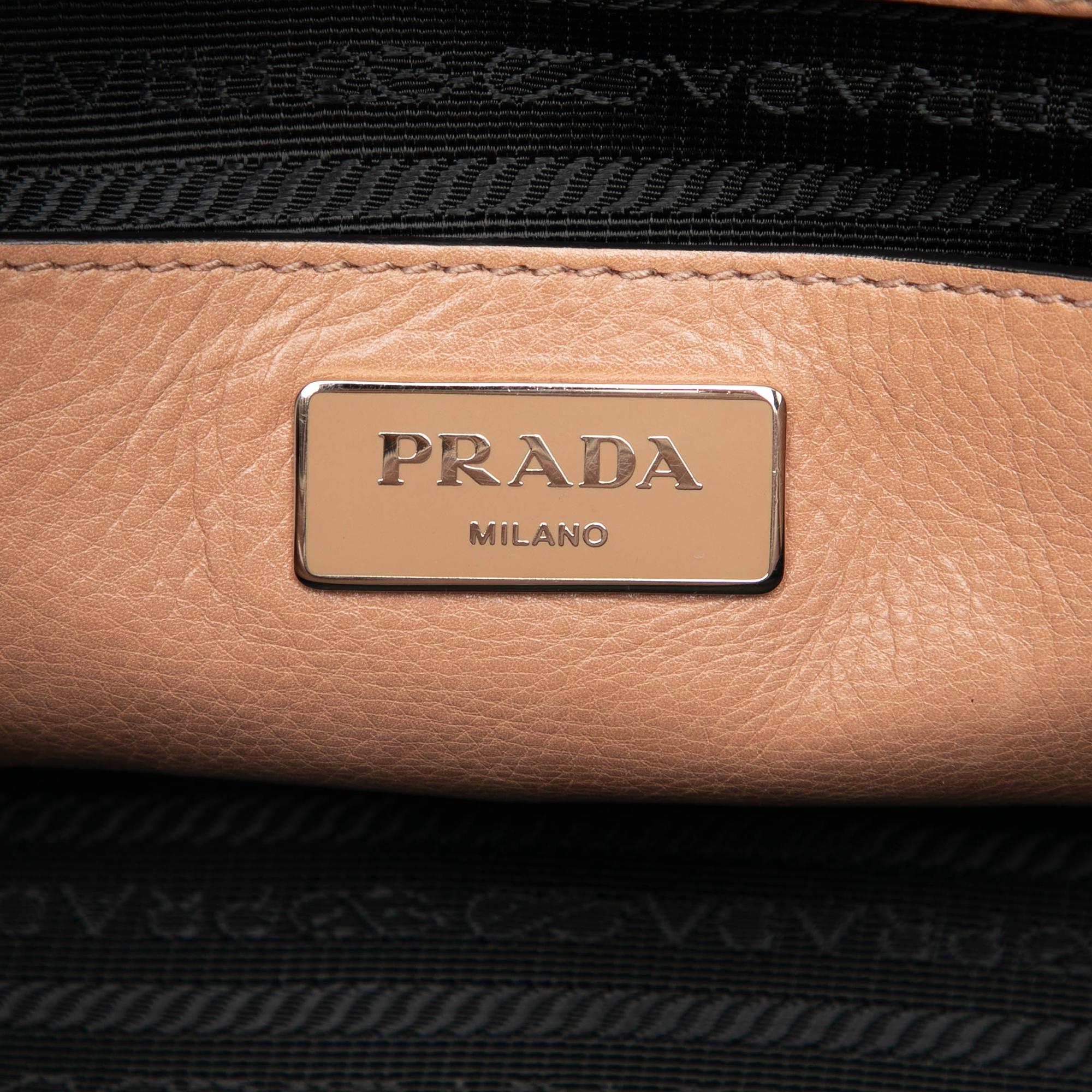 Prada Glace Calf Twin Pocket Satchel