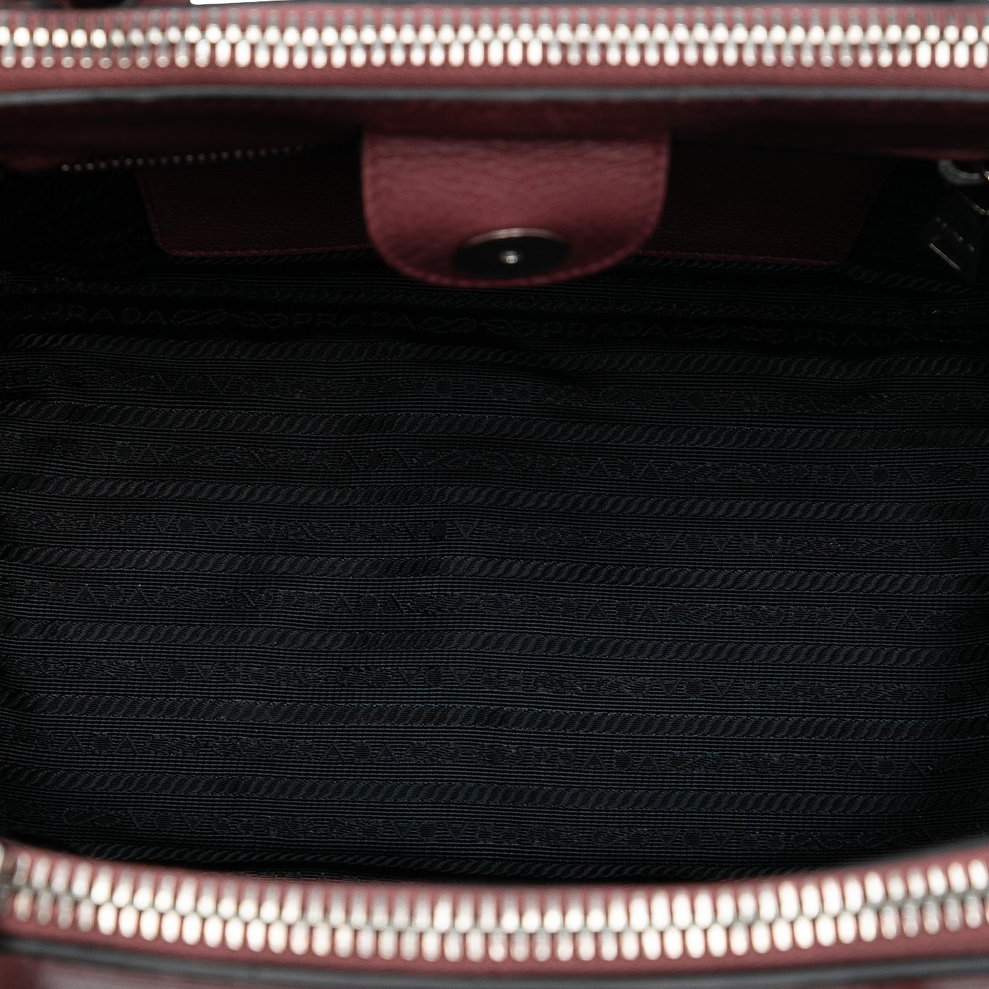 Prada Glace Calf Twin Pocket Satchel
