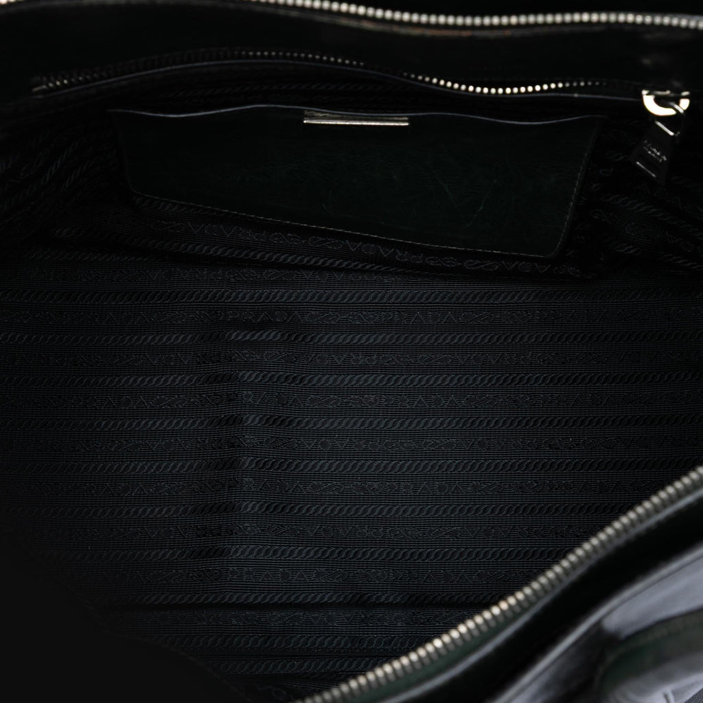 Prada Glace Calf Zip Satchel
