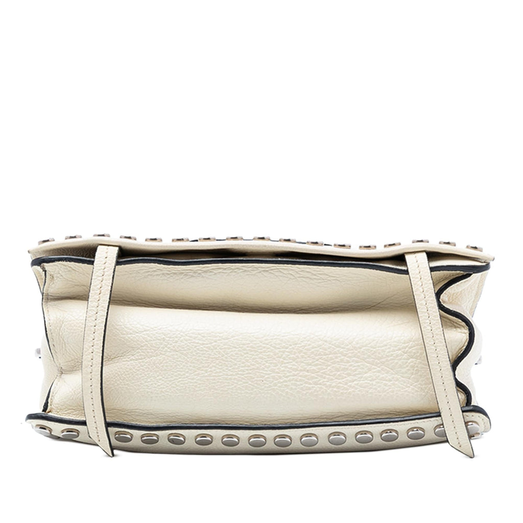 Prada Glace Calfskin Studded Etiquette Flap