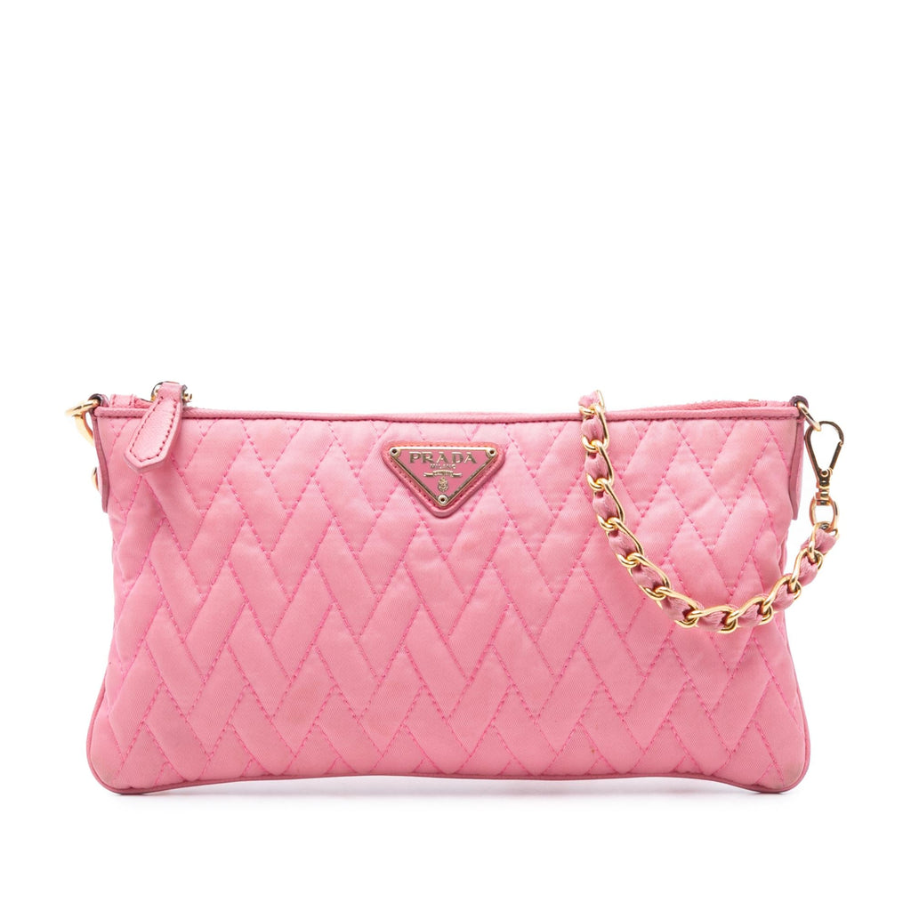 Prada Impuntu Tessuto Chain Crossbody