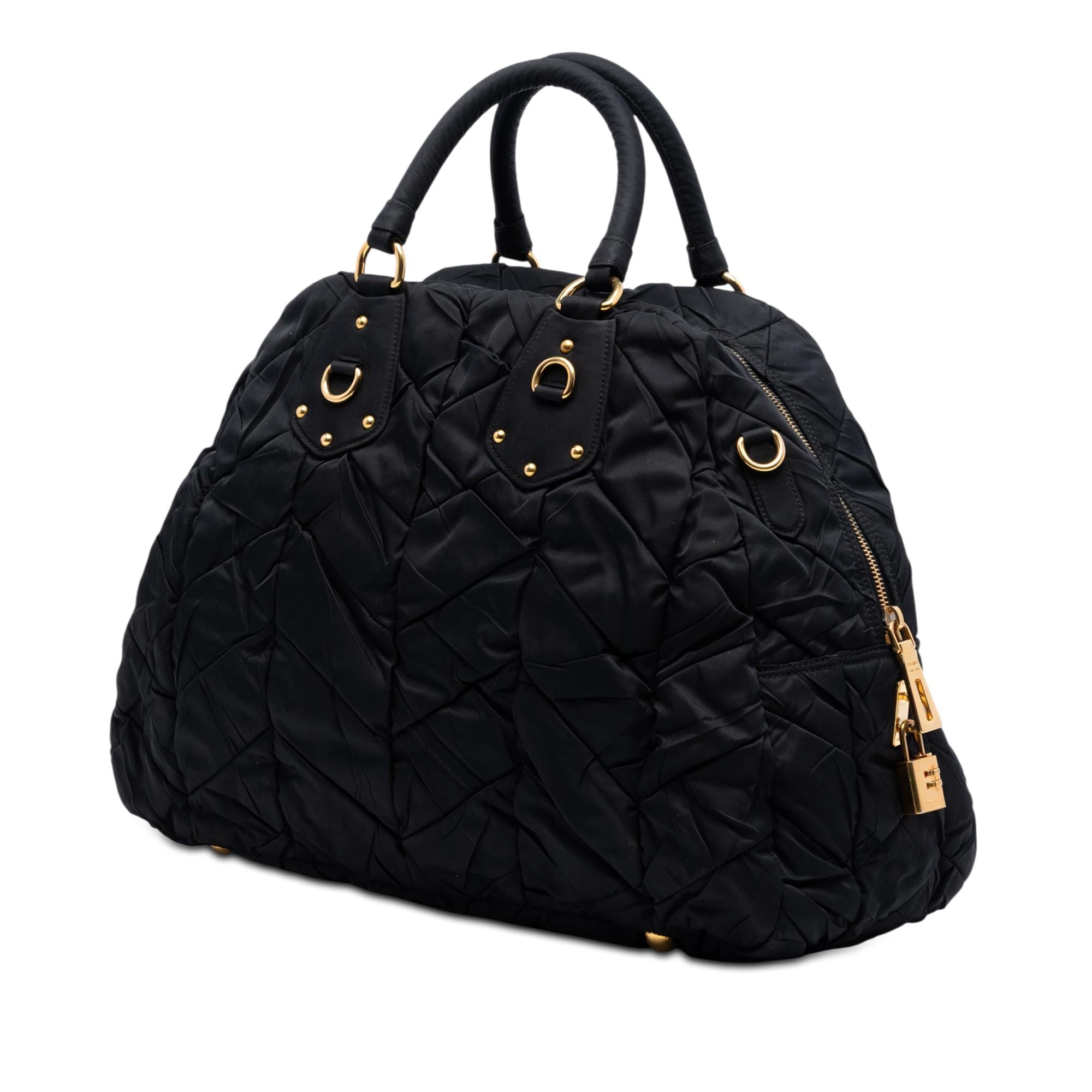 Prada Impuntu Tessuto Satchel