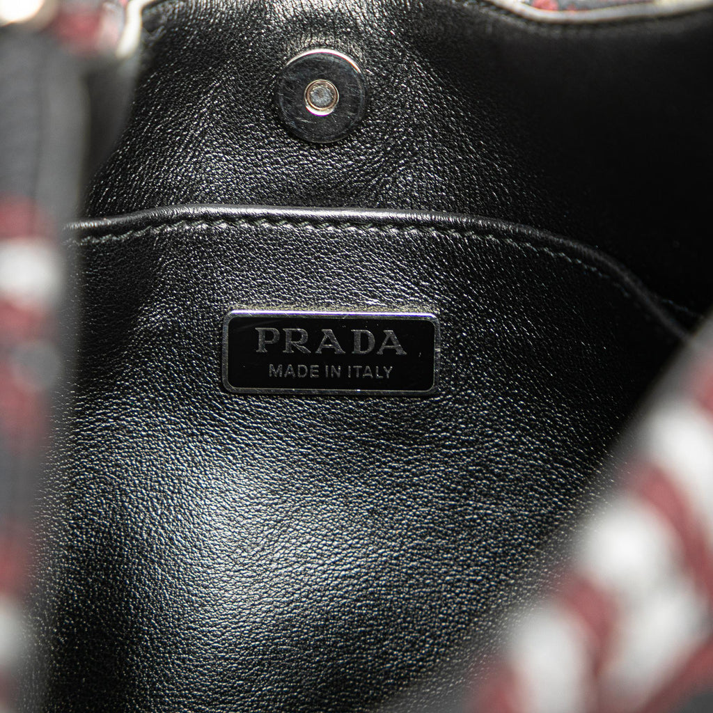 Prada Jacquard Knit Cleo Shoulder Bag