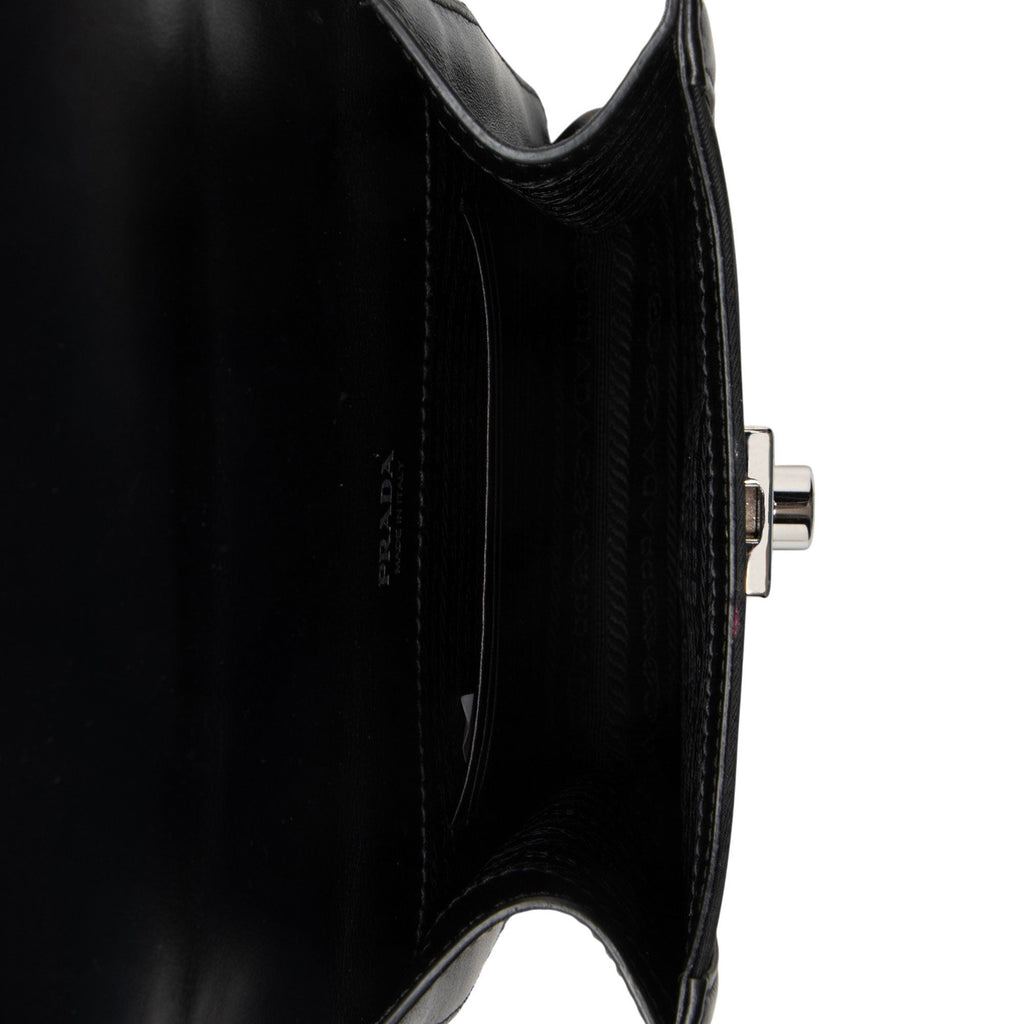 Prada Jacquard Logo Flap Lock Crossbody