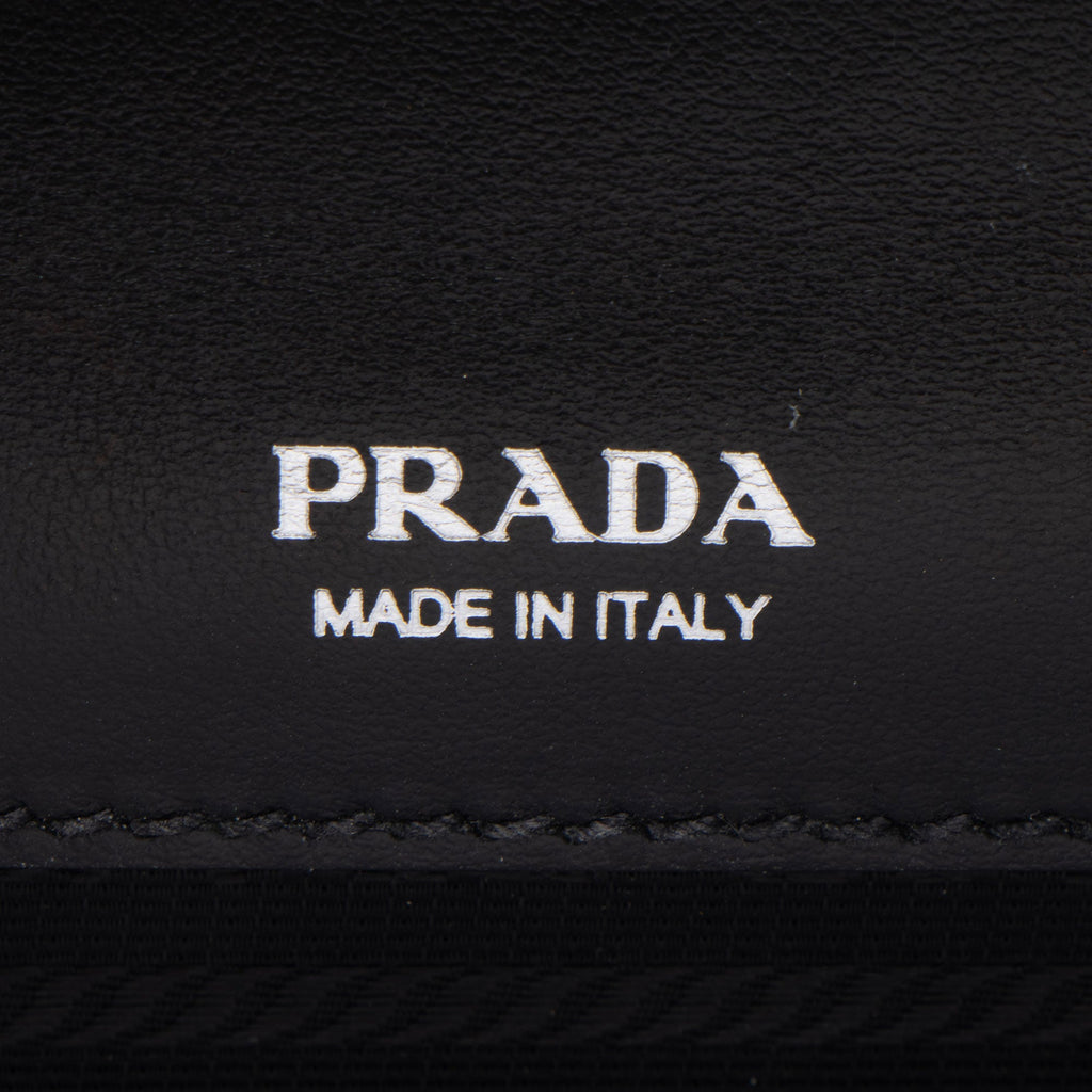 Prada Jacquard Logo Flap Lock Crossbody